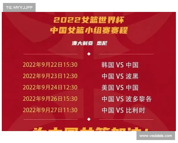中国女篮世界杯赛程出炉：小组赛6天5战 9月22日首战韩国